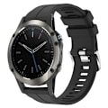Miniatyrbillede 1 af 5: Til Garmin Quatix 5 22mm Solid Color Silikonurrem RXU Black