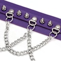 Miniatyrbillede 2 af 3: Dame Choker Spike PU Læder Halskæde Studded Legering Kæde til Goth