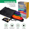 Miniatyrbillede 5 af 6: Pull Up Assist - Wrkut, Eeercise, Lng Set fr Wrking ut, Fitness, Training, Physical Therapy fr Men Wmen Multiclr Multicolor