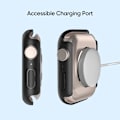 Miniatyrbillede 4 af 5: 2-pak Etui Designet til Apple Watch Series 8 / Series 7 (45 mm) Slankt Etui m/Indbygget Skærmbeskytter af Hærdet Glas - Sort