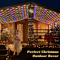 Miniatyrbilde 4 av 7: Gazebo Net Lights Outdoor, 10 x 10 FT Holiday Mesh Lights med 320 LED-lys og 8 lysmoduser, Vanntett koblingsbar Gazebo Twinkle Light for
