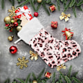 Miniatyrbillede 6 af 7: Jule-Strømpe, Personlige Jule-Strømper 2-pak Rosa Leopard Dyreskind Zebra Tie Dye 45,7 cm Jule-Strømper Hængende Ornament Pejs f
