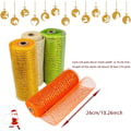 Miniatyrbillede 2 af 5: 4 ruller Halloween Deco Mesh - 10 tommer x 10 yard Deco Mesh ruller - Metallic folie