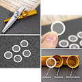 Miniatyrbillede 5 af 5: 6 stk. - Metal Kazoos med fløjtemembraner og snore