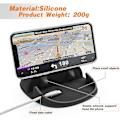 Miniatyrbilde 2 av 5: Biltelefonholder - Silikonmatte for dashbord, sklisikkert stativ for iPhone, Samsung & Android (Svart)