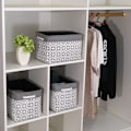 Miniatyrbilde 5 av 5: 3 stk store kurver for hyller. Oppbevaringskurvsett for klesvask