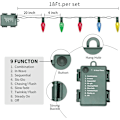 Miniatyrbilde 4 av 6: C6 batteridrevne julelys, 50 LED 17FT julelys med 8 moduser, vanntett juledekorasjon for juletre Wresth Garland