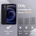 Miniatyrbillede 2 af 6: Silikone Etui til iPhone 12 Mini 5.4-Tommer, Silkeblødt Touch Fuld-Krops Beskyttende Telefon Etui, Stødsikkert Cover med Mikrofiberforing (Sort) Sort