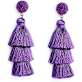 Miniatyrbilde 1 av 5: Fargerike lagdelte duskøreringer Bohemian lagdelte dusk drusy stud dangle drop