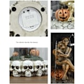 Miniatyrbillede 6 af 7: Par Skelet Figur Lamp, 2024 Nye Kunsthåndværk Kranie Natlys, Skelet Statue Dekoration til Skrivebord, Kranie Ornamenter Halloween