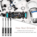 Miniatyrbild 5 av 5: 4PCS Hex Nut Drivers Skruvmejsel Verktyg Kit Set för RC Helikopter RC