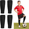 Miniatyrbillede 1 af 5: Fodboldstrømper ærmer til skinnebensbeskyttere - Sort, Team Ben Sock Sleeve