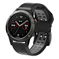 Miniatyrbild 4 av 5: För Garmin Fenix 7 26mm Dubbla rader hål Tvåfärgad Silikon klockarmband TJR Black Grey