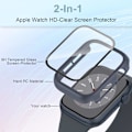 Pikkukuva 3 / 5: [3 Pakkausta] Kotelo Apple Watch 40mm SE Series 6 Series 5 Series 4 -kelloille karkaistulla lasisella näytönsuojalla, kovalla PC-suojapuskurilla ja erittäin ohuella etuosalla C