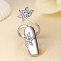 Miniatyrbilde 4 av 5: 1 sett/ 4 stk Rhinestone Finger Tip Justerbar åpningsspik
