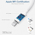 Miniatyrbillede 4 af 5: USB C til Lightning-kabel 2Pack 6Ft Apple Mfi-certificeret Hurtig