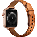 Miniatyrbilde 2 av 5: Smal band kompatibel med Apple Watch 41 mm 40 mm 38 mm, ekte kvinner
