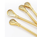 Miniatyrbillede 4 af 5: 304 rustfrit stål halmske i rustfrit stål Creative Drink Stirring Straw Filter Set