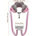 Miniatyrbillede 4 af 5: U Pude Nakke Telefonholder, Lazy Bracket - 360 Graders Rotation Universal Mobiltelefon & Tablet Stand til Hjemmet, Rejser & Udendørs () Pink