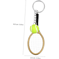Miniatyrbillede 3 af 9: 15 stk. Tennis Racket Nøglering Mini Volleyball Nøglering Nøgleringe til Tennis Racket Bulk Gaver til Voksne Sports Nøglering til Charm Flocking Miss As