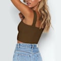 Miniatyrbilde 2 av 3: Kvinners Sexy Ermeløs Skinny Basic Stropp Tank Tops