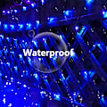 Miniatyrbillede 3 af 7: Solcelle Net Lights Udendørs Mesh Lights Blå, 192 LED Net Lights Jul, Vandtæt 19 Tilstande Solcelledrevne Træ Wrap Lights til Hegn, Have,