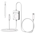 Miniatyrbillede 3 af 9: Indtrækkeligt USB C-kabel, Mini 60W USB C til USB-C PD Hurtigopladning + Apple Watch-oplader, 2 i 1 USB C til Ligh-tning Rejseopladerkabel