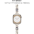 Miniatyrbilde 5 av 5: Rem for Apple Watch Series 9 8 7 41 mm / SE (2. generasjon) 40 mm Starlight