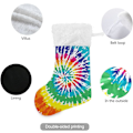 Miniatyrbillede 2 af 7: Jule-Strømpe, Personlige Jule-Strømper 2-pak Rainbow Tie Dye Print 18 tommer Jule-Strømper Hængende Ornament Pejs til Trædekoration