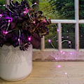 Miniatyrbilde 6 av 6: 2 Pakke Solcelledrevne Eventyrlysstrenger Utendørs Vanntett 8 Moduser Blinkende Juledekorasjonslys, Hver 33ft-100LED, 40ft-120LED, Rosa