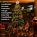 Miniatyrbillede 3 af 6: Udendørs juledekorationer, 12,6ft 350LED vandfaldslys, 8 tilstande julelys, juledekorationer til træ, udendørs jul