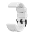 Miniatyrbillede 3 af 5: Til Garmin Fenix 7 / 6 Pro / 5 Plus 22mm Sort Spænde Silikone Urrem WSU White