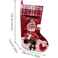 Miniatyrbild 3 av 6: Julstrumpa Tomtestrumpa, Julsäckor Hängande Strumpor Julgodispåse Julstrumpor Ornament För Jul