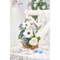 Miniatyrbillede 3 af 5: Kunstige blomster blå hvide kageblomster til bryllup
