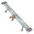 Miniatyrbillede 2 af 4: Til Fitbit Charge 5 Palm Bead Chain Watch Band KDC Blue