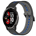 Miniatyrbild 1 av 5: För Garmin Venu 2 Plus 20mm Trefärgad Andningsbar Silikonklockarmband DWZ Black-Grey-Blue