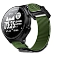 Miniatyrbillede 3 af 5: For Garmin Forerunner 735xt Krog og løkke Fastgørelse Nylon Urrem HFM Army Green