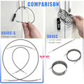 Miniatyrbillede 4 af 6: Kabel låse med kombination, med 3 udskiftelige låsekabler i forskellige længder, multifunktionel kombinationskabel lås til små cykler,