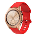 Miniatyrbillede 3 af 4: 22mm til Garmin Venu / Samsung Galaxy Watch Active 2 Universal Indre Spænde Perforering Silikone Urrem ZWC Red