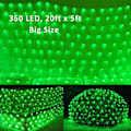 Miniatyrbillede 3 af 7: 21 ft x 5 ft Net Lights, 360 LED Dekorationslys Udendørs Grønne Lys Store Mesh String Lights 8 Tilstande til Buske Have Fest Jul
