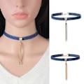 Miniatyrbilde 2 av 2: Punk Denim Krage Choker Tofs Halskjede