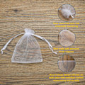 Miniatyrbilde 4 av 5: 100 stk. Organza gaveposer, 4x4,72