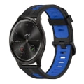 Miniatyrbillede 1 af 5: For Garmin Move Style 20mm Vertikal Mønster To-farvet Silikone Urrem SUS Black-Blue
