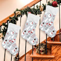 Miniatyrbild 4 av 7: Julklapp, Personliga Julklappsstrumpor 2-pack Jul Tomte Snögubbe Fågel 18 tum Julstrumpor Hängande Ornament