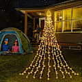 Miniatyrbilde 9 av 9: Juledekorasjon utendørs juletrelys, 320 LED 16,4 fot utendørs fetopperlys [8 moduser og vanntett], med 11\" opplyst juletre