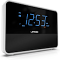 Miniatyrbild 1 av 7: Väckarklocka Radio Bluetooth V5.2 Högtalare med HD-ljud och bas, Blå display med automatisk dimmer, Snooze, Sleep Timer, Justerbar volym, 5V1A USB Lvory