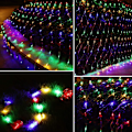 Miniatyrbilde 2 av 6: LED-nettlys, julelys, trådlys, utendørs hengende lyslenke for jul, halloween, hage, gangvei, busker