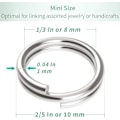 Miniatyrbillede 2 af 5: 100 stk. 10 mm Mini Split Springringe - Smycken Connectors