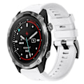 Miniatyrbillede 1 af 5: Til Garmin Descent Mk 2 Metal Spænde Solid Color Silikonurrem EXZ White