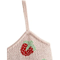 Miniatyrbilde 4 av 4: Kvinners blonder lappeteppe spaghetti stropp avling cami søt ribbestrikket slim fit V
